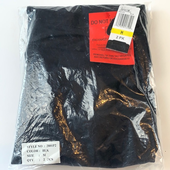 NWT 2 PACK ! Velvety soft black leggings women's size Medium - Picture 5 of 5